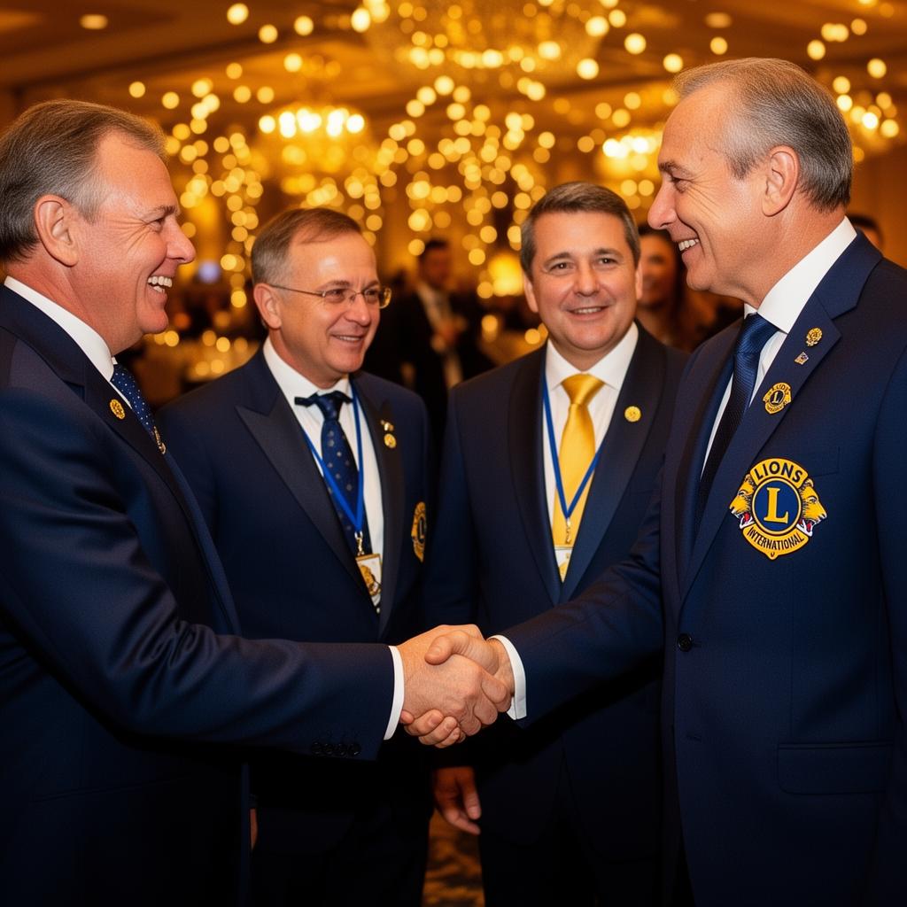 Companheiros Lions em evento de gala